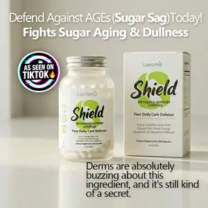 Lanomiz Shield Radiant Skin & Carb Blocker | Fights Dullness & Sugar Aging | AGEs (Sugar Sag) Defense for Glow