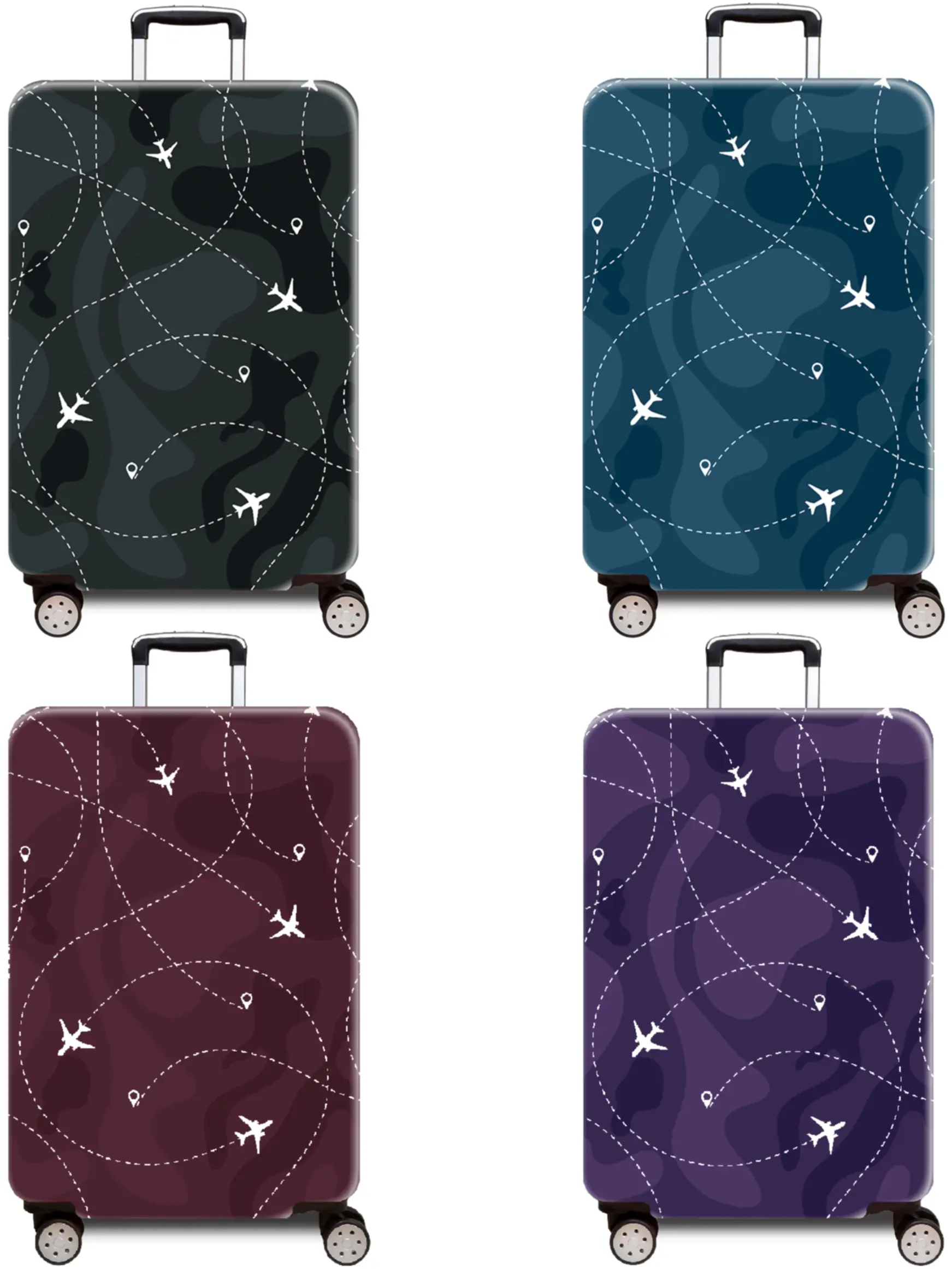 Airplane Travel Luggage Protector Cover, Business Trip Accessories, Versatile Travel Accessory, Suitable for 20-28 Inch Suitcases, Casual Style, All Seasons, Luggage Covers