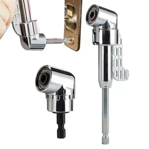 105 Degree Right Angle Drill Adapter 1/4" Hex Shank Driver Attachment Extension Power Screwdriver Drill Attachment for Screwdriver Drill Long Short