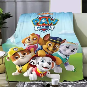 Cute P-PatrolS Cartoon P-PAWs Printed Blanket Picnic Blankets Warm Blanket Soft Skin-friendly Blanket Home Travel Birthday Gift