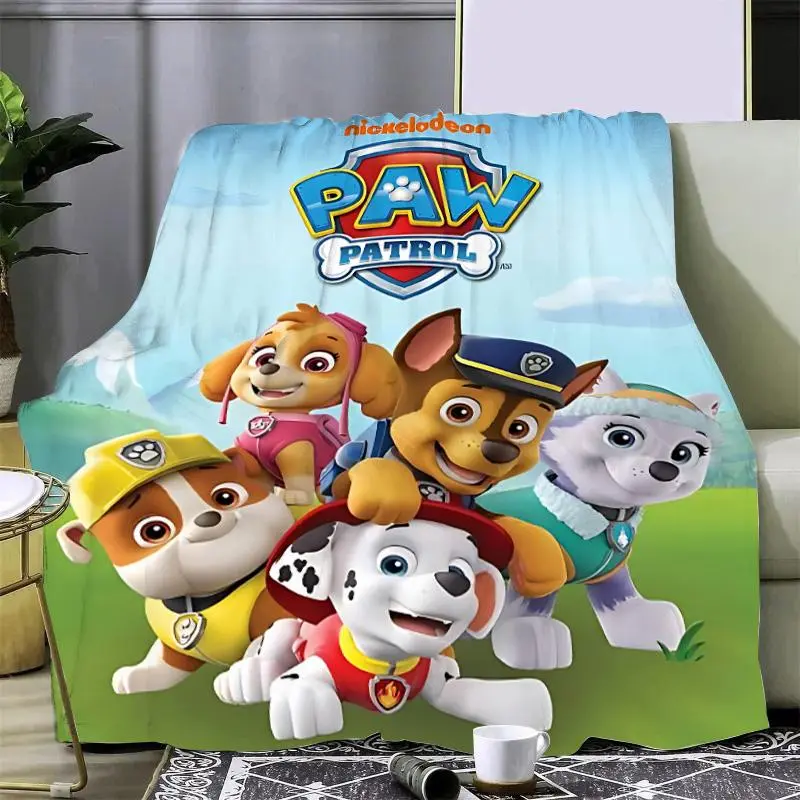 Cute P-PatrolS Cartoon P-PAWs Printed Blanket Picnic Blankets Warm Blanket Soft Skin-friendly Blanket Home Travel Birthday Gift
