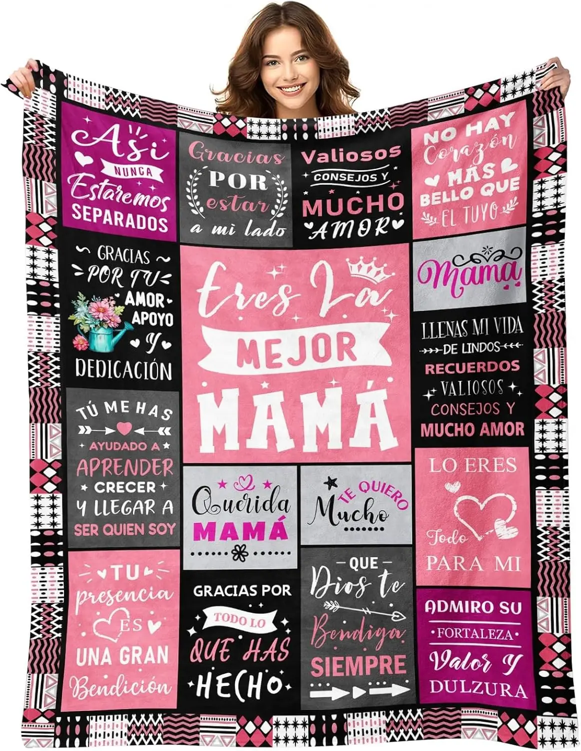 [SummerVibes] JOOCAR Regalos para Mama, Gifts for Mom in Spanish, Mom Gifts from Daughter Son, Mom Birthday Gifts, Best Mom Ever Gifts, Mothers Day Christmas Valentines Day Birthday Gifts for Mom, Mom Blanket, Home Decor
