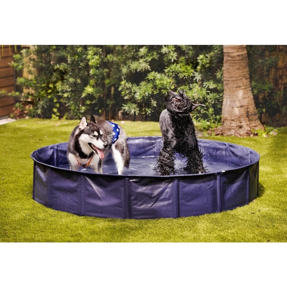 Midlee Navy Blue Dog Pool – 63" Foldable Pet Swimming Pool