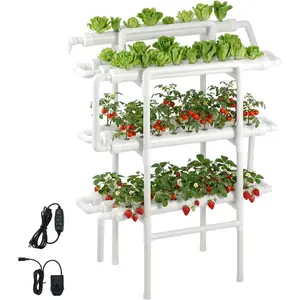 VEVOR Hydroponics Growing System Kit, 3 - Tier 108 Sites UPVC Pipe Hydroponic Grow Kit with Timed Irrigation, Thickened Hydroponic Pipes, Indoor Home Garden Vegetable Planting Grow Kits for Fruit HerbVEVOR Super Brand Day