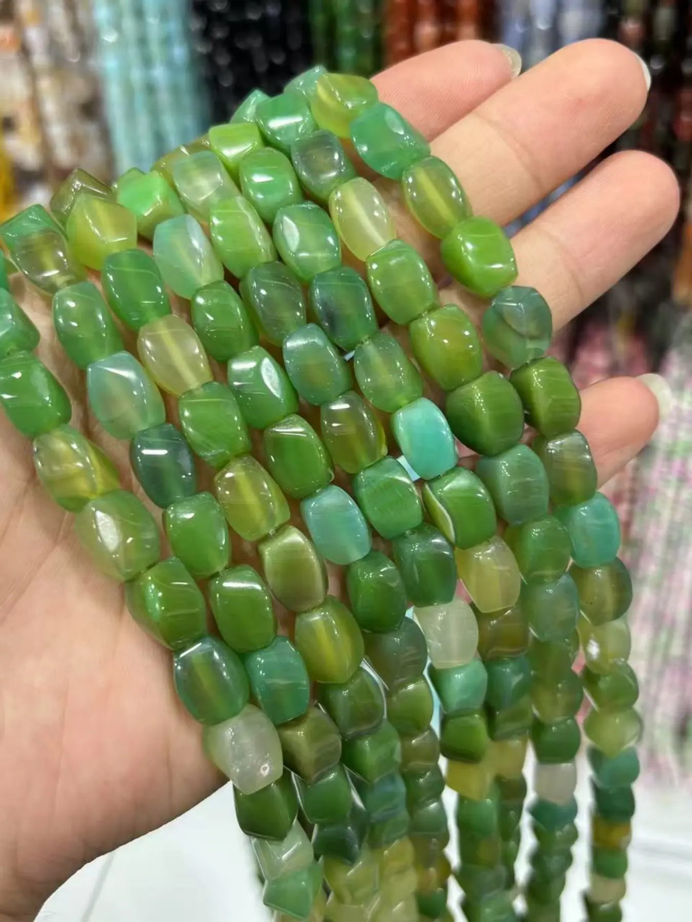 0.8cmx1.2cm Natural Stone Dragon Pattern Agate S-Shaped Beads, DIY Jewelry Making Accessories, Bracelet Necklace Earring Components