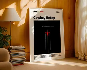 Cowboy Bebop Anime Poster | Vintage Minimalist Manga Art Print