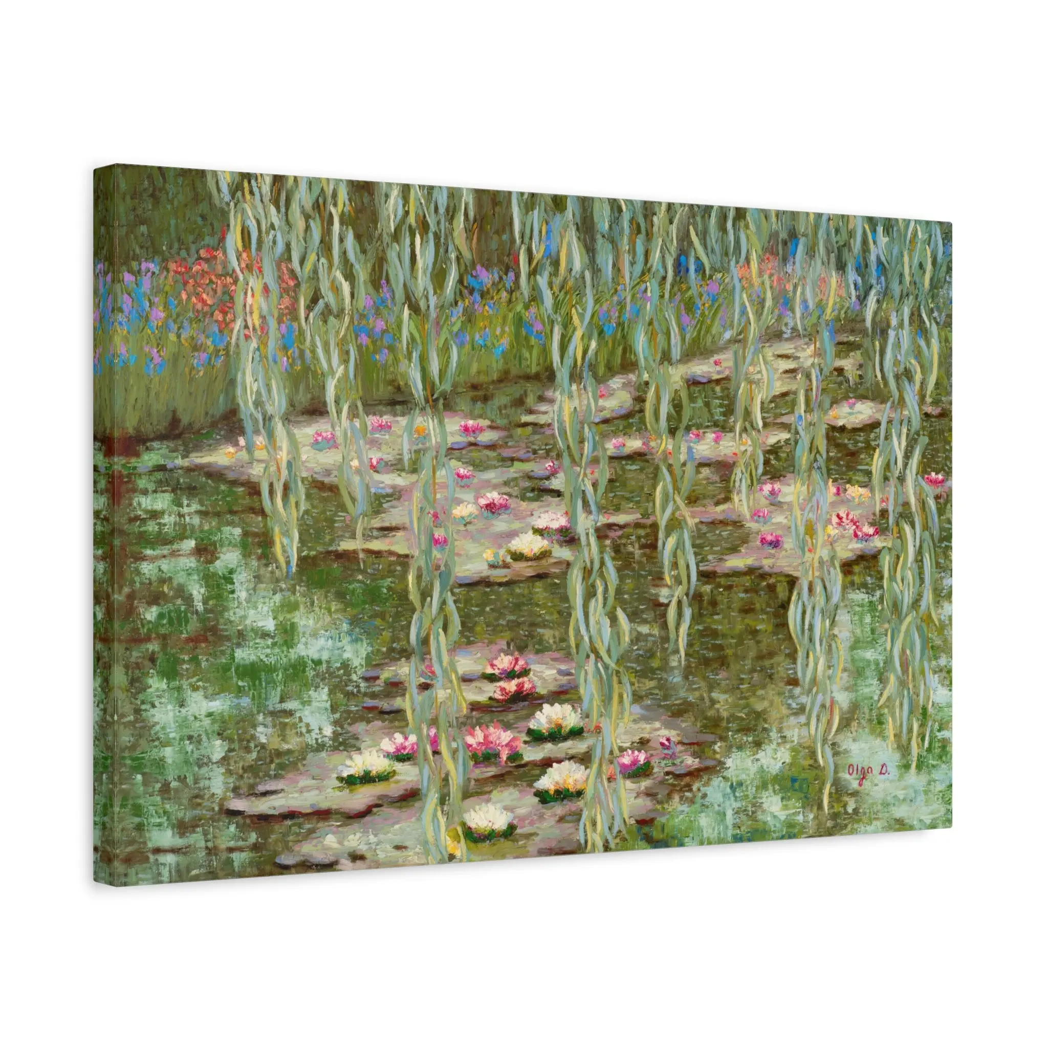 Waterlily Pond. Painting, Canvas, Wall Decor