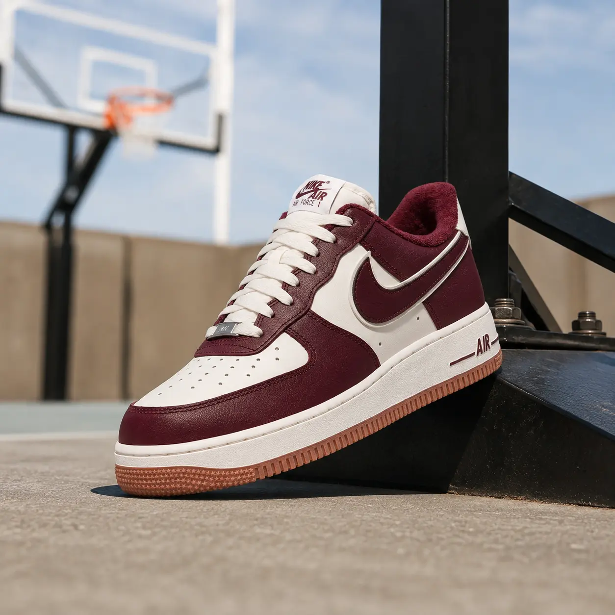 Nike Air Force 1 Low  College Pack Night Maroon Men's DQ7659-102 New Sneakers