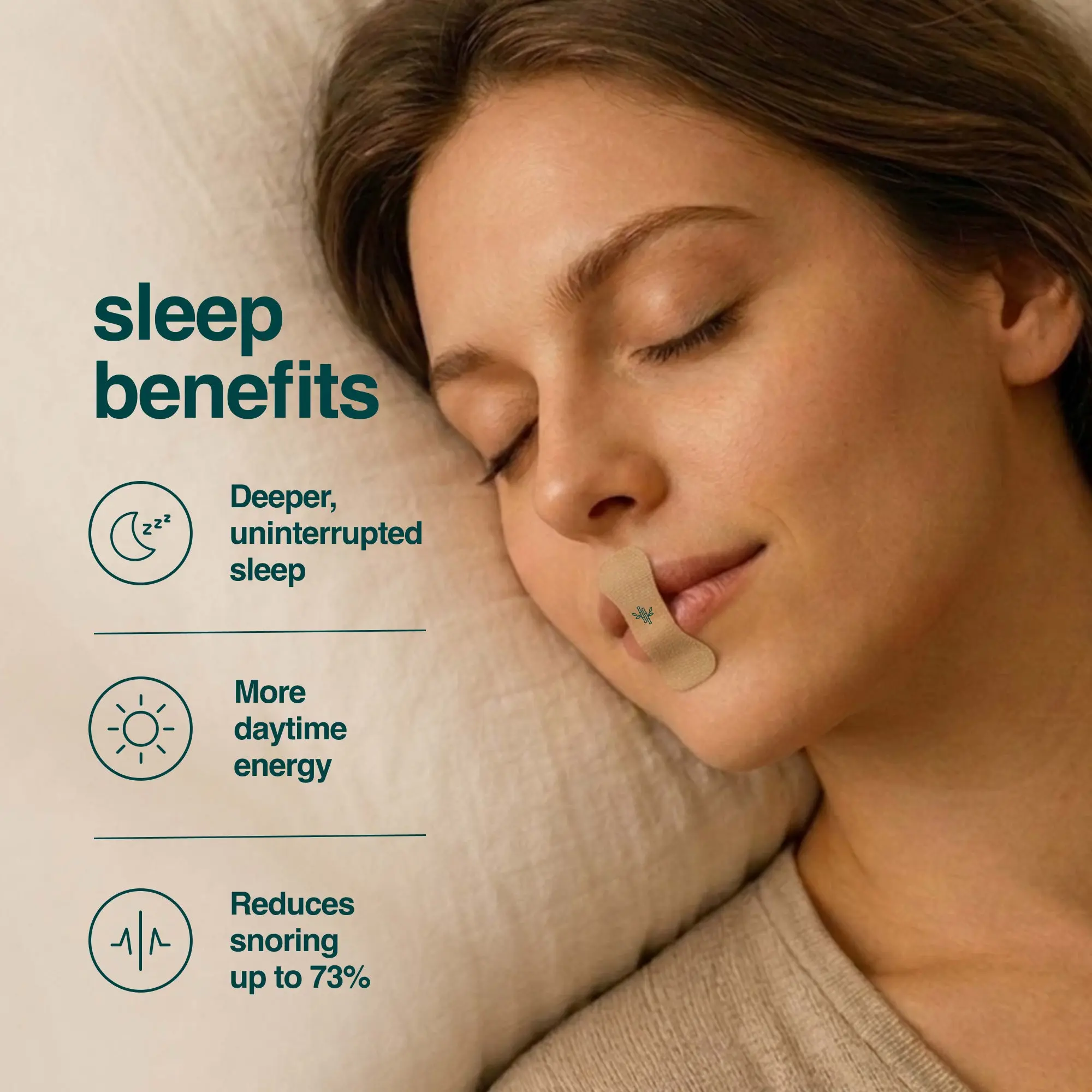 Sleep Karma Premium Bamboo Mouth Tape - Slim Profile, Sensitive Skin-Friendly Snoring Aid & Nasal Breathing Support (Beauty & Personal Care Sleep & Snoring Device)