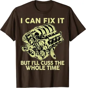 Men Mechanic-Shirt I Can Fix It Funny Car Auto Diesel Garage T-Shirt - Tylerjame Shop 80B0CYGX8TWS