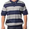 Men's Lowrider Charlie Brown Classic Short-Sleeve Collared Button Polo Shirt - Striped, Vintage Vibe, Casual Wear
