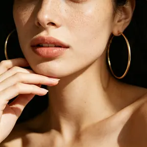 Trendy Round Hoop Earrings - Exquisite Female Fashion Costume Jewelry for Party, Daily Wear