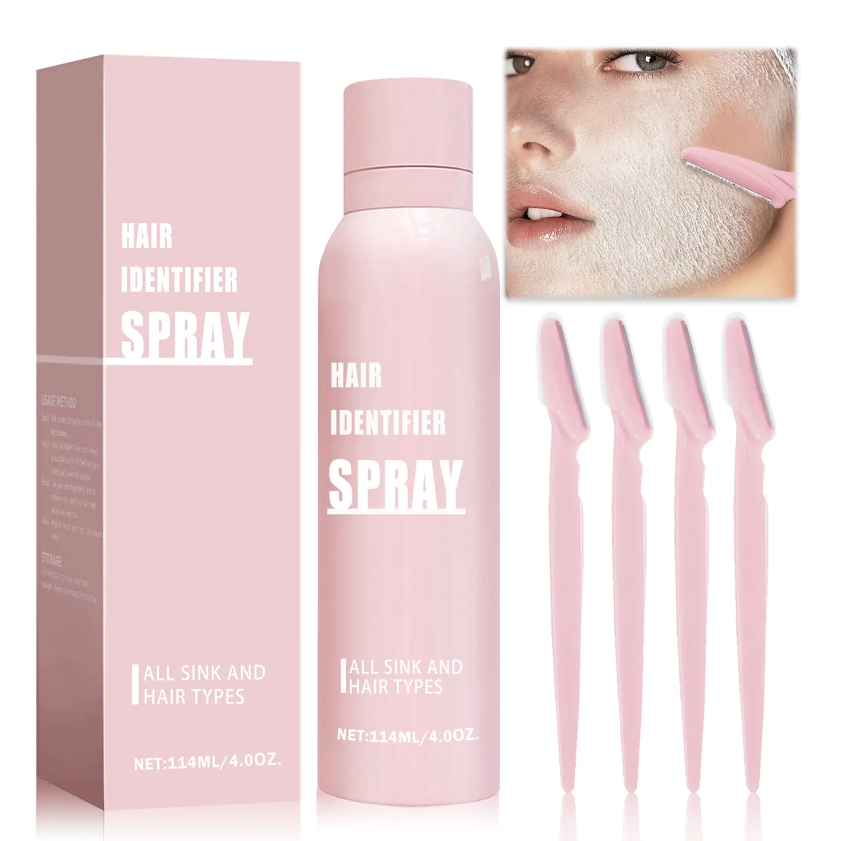QIUFSSE Skin Hair Identifier Spray Instant Smooth Shaving & Dermaplaner Spray for Women Face & Body