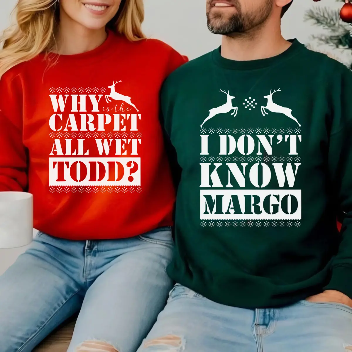 Christmas Couple Sweatshirt, Matching Holiday Sweatshirt for Couples, Cute Christmas Sweater for Him and Her, Festive Xmas Gift