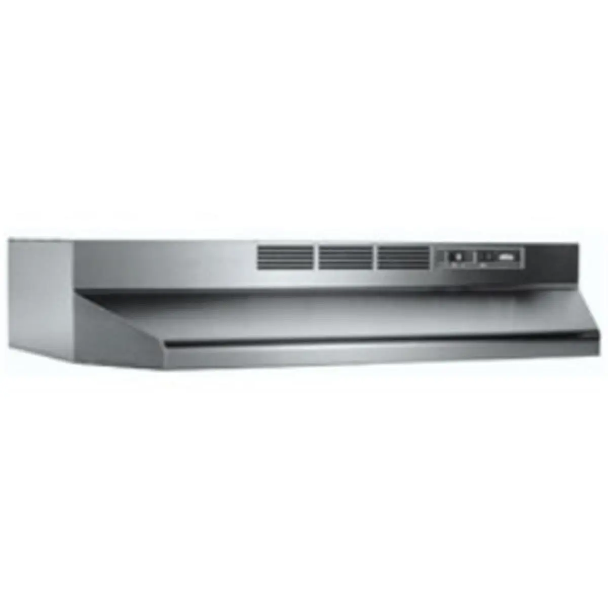 Broan 413004 30-Inch Non-Ducted Kitchen Range Hood - Stainless Steel, Charcoal Filter, Rocker Control, 120V, 17 1/2" Depth, 2-Speed Settings, Microtek System, Single 75W/75W Light Bulb