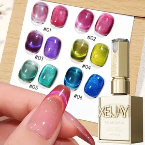 【LIVE】1PC*15ML Dopamine Cat Eye 6-Color Series Ultra-Bright And Shimmering Cat Eye Gel Features High Saturation Colors, Ensuring A Long-Lasting And Dazzling Shine Nail Gel Polish Polygel Nail Kit Nail Art