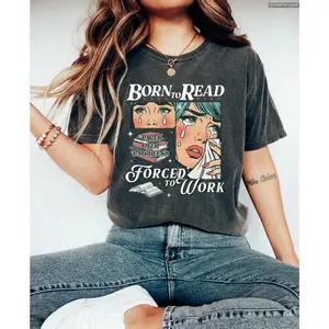 Comfort Born To Read Bookish Shirt, Funny Reader Book Addict Tee, Spicy Books T-Shirt, Smut Shirt, Aesthetic Womens Tshirt Anime Inspired Tee