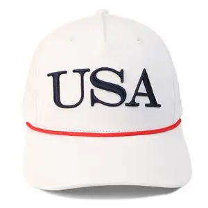 USA Rope Hat - White