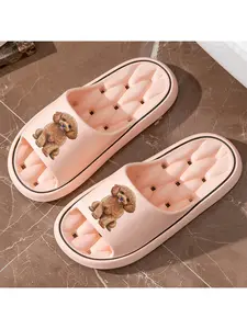 Cute Poodle Print Home Slippers Soft Sole Non-slip Indoor Slippers All-season Closed-toe Slippers Silent Slippers For Bedroom And Living Room Comfortable Breathable Faux Fur Feel Slippers Suitable For