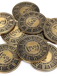 3-pack Memento Mori  Medallion Stoicism Gift Amor Fati Metal Gold Color Token EDC Challenge Stoic Reminder Pendant Momento Mori Gift for Daily Stoic Practice Memento Vivere Skull