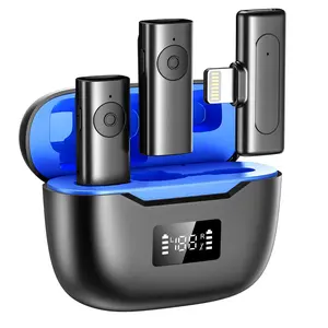 Wireless Microphone for iPhone，Mini Clip-on Lavalier Mic with Charging Case,Designed for Vlogs, TikTok, and Live Streaming