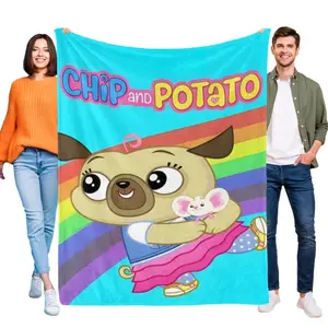 Chip and Potato Super Soft Flannel Throw Blanket for Bed Sofa All Season Gifts