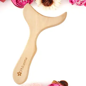 Phlorena Wood Therapy Massage Tool Paddle Wooden Massager for Body Sculpting & Lymphatic Drainage - Natural Bamboo or Birch Wood, Adjustable Pressure, Smooth Ergonomic Design, Daily Use for Relaxation & Stress Reduction