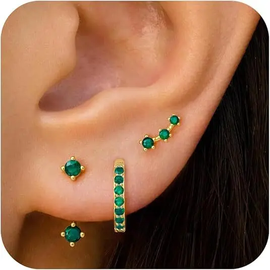 11 # Classic Set of Green Zircon (3 piec