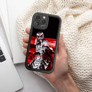 Phone Case: 1 Black-White Wrestler in Front of Red Curtain Protective Phone Cases Suitable for Various Models of iPhone 17 16 15 14 13 Pro Max Cover, Casing, Protection, Cellphone, Smartphone