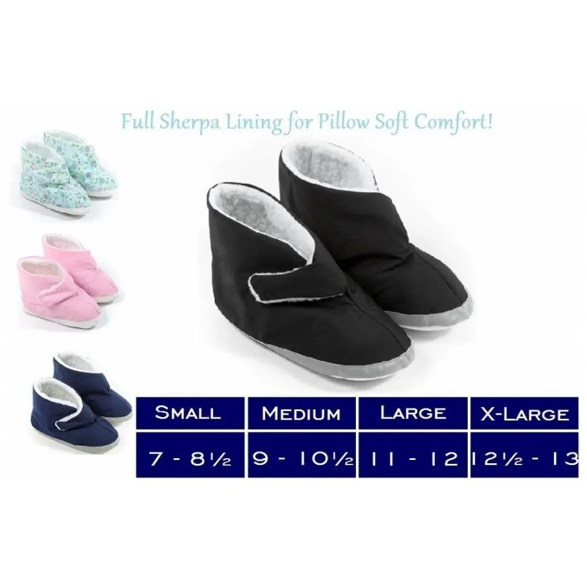 212 MAIN Unisex Edema & Bunions Relief Closed Walking Shoe - Medium Black, Soft Foam Fabric, High Dome Toe, Adjustable Fabric Hook-and-Eye Closure Strap, Non-Constricting Roomy Fit Sports & Outdoor Footwear, Walking Shoes, Female, Casual, Adjustable Closu