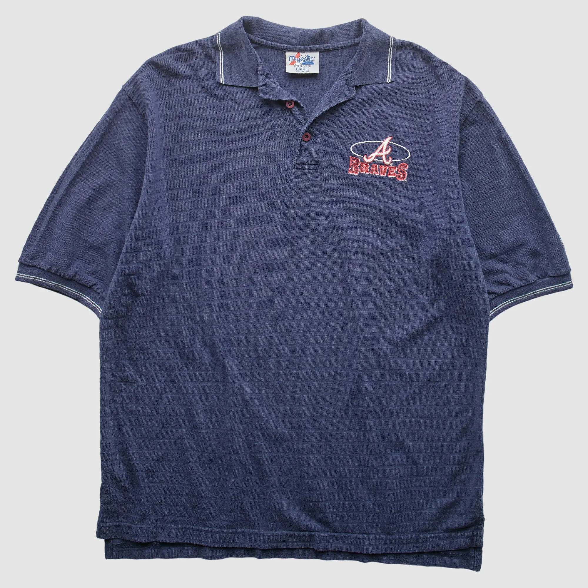 Atlanta Braves Majestic 2000s Polo - Navy - XL