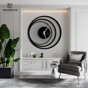 Wall Clock Unique, Round Wall Clock, Triple Circle Metal Wall Clock, Oversized Wall Clock, Modern Wall Clock, Metal Wall Clock