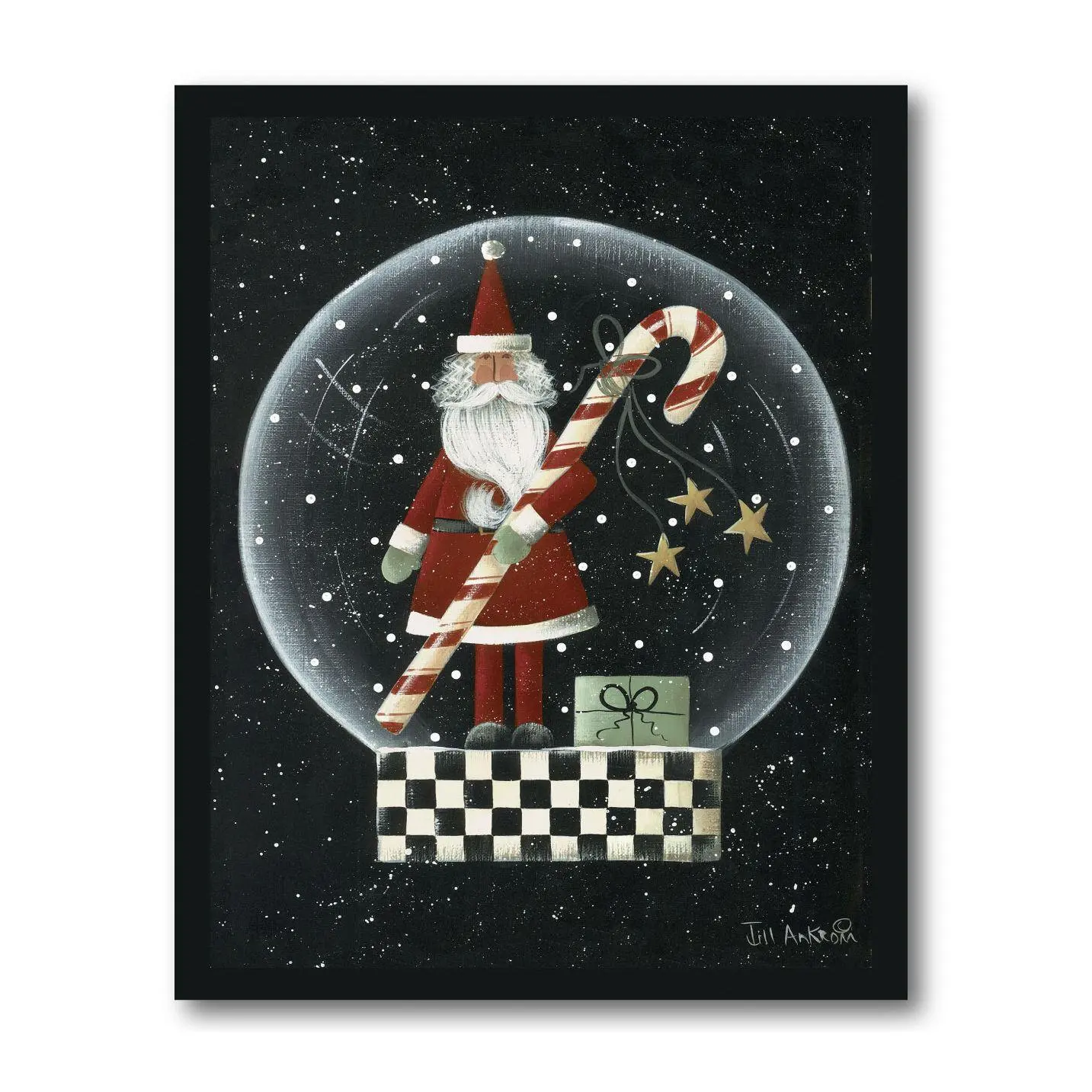 Courtside Market Santa with Cane 20x24 Canvas
