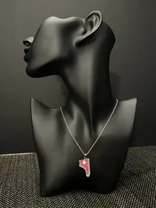 Stainless Steel Sneaker Pendant Gym Shoe Charm Necklace - 5 Color Options