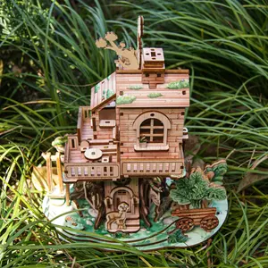 Wooden 3D Puzzle House DIY Kit, Creative Building Toy for Kids & Adults, Perfect Gift Idea, Easy Assembly, Fun Educational Activity