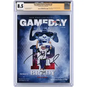 Tom Brady New England Patriots Autographed September 10, 2023 Tom Brady Day CGC Authenticated 8.5 Program - Fanatics Authentic Certified