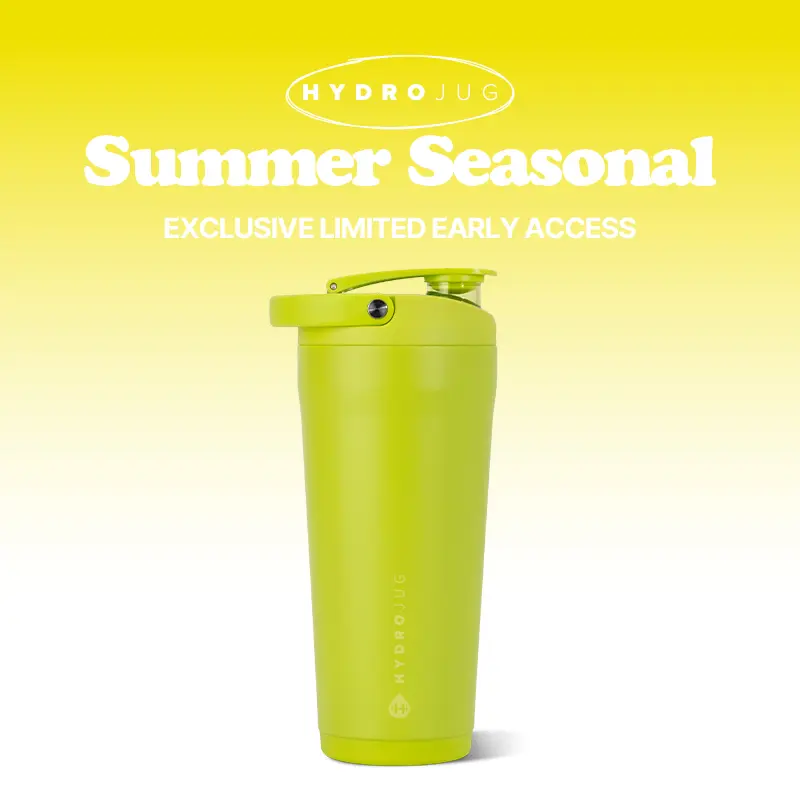 HydroJug 24 oz New Stainless Steel Shaker – Insulated, Leakproof with Silent Mixing Grate – No Clumps, No Noise – Premium Shaker