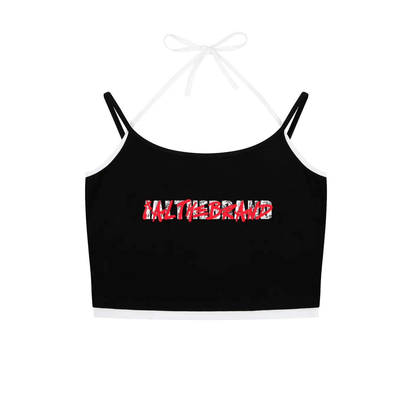 IAL Contrast Binding Halter Tank Top