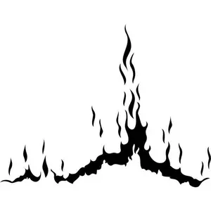 Trailing Flame Stencil