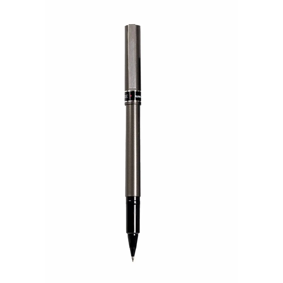Uni-ball 023124 Deluxe Rollerball Pen - 0.7 mm Tip, Black Waterproof Quick-Drying Fade-Resistant Ink, Champagne Barrel, Brushed Steel Accent, Classic Design, Ideal for Business Writing