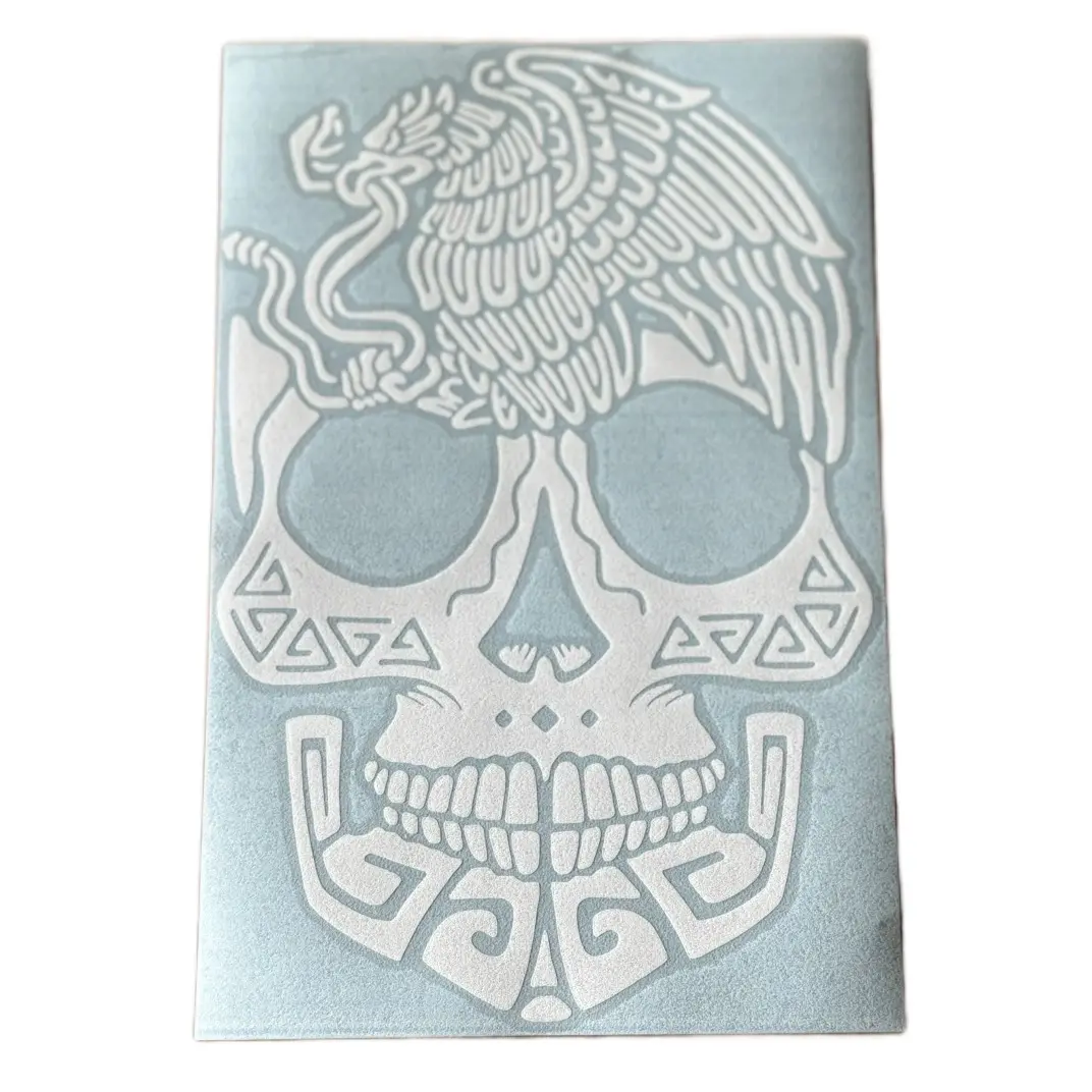 Mexican Eagle Skull Head - Traditional Mexican Skull decal