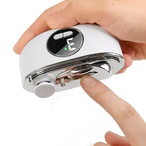 Two-In-One Electric Nail Clipper Grinder with Light, Adjustable Blade Size, USB Charging, Portable and Stylish, Perfect Gift Choice