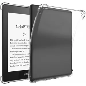 Crystal Clear Case Cover for Kindle Paperwhite (11th Generation-2021, 6.8 inch) or Kindle Paperwhite Signature Edition, Shockproof Portable Thin Silicone Case (Transparent) Accessories