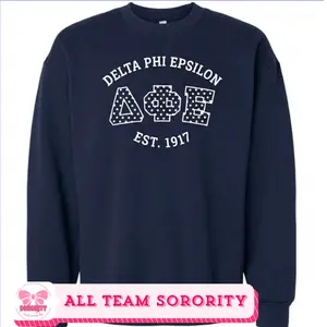 All Team Sorority Sweatshirt, Sorority Apparel, Greek Letter University Apparel, Womenswear