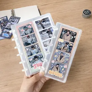 Clear Photo Booth Album, 2x6 Photo Strip Memory Book with 20 Pages, Wedding Guest Book and Party Keepsake Gift