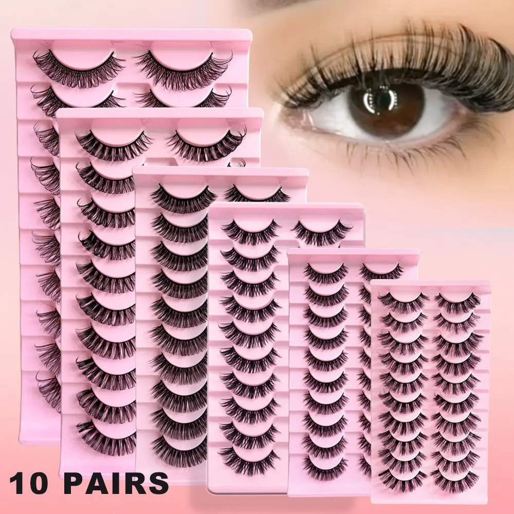 Russian Curl Series Set, Plush Elegant Eyelash Collection, Style Options Available, Chemical Fiber Material, Cluster Lashes Kit
