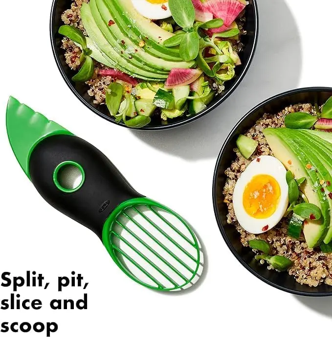 3-in-1 Avocado Slicer - Avocado Peeler | Cutter | Scooper Tool, Kitchen Gadgets Avocado Pit Remover Fruit & Vegetable Tools, for Other Fruits