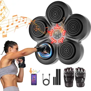 Music Punching Machine for Kids Adults,Bluetooth Wall Mounted Boxing Trainer with Gloves,Reaction Training Pad,Home Gym Sport Toys Gifts for Boys Girls Teens 3-12+