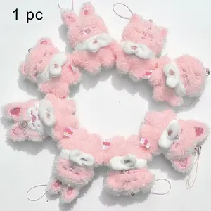 New Mini Doll with Scarf, Animal Plush Keychain, Cute Bag Decor, Adorable Miniature Doll, Perfect for Accessories