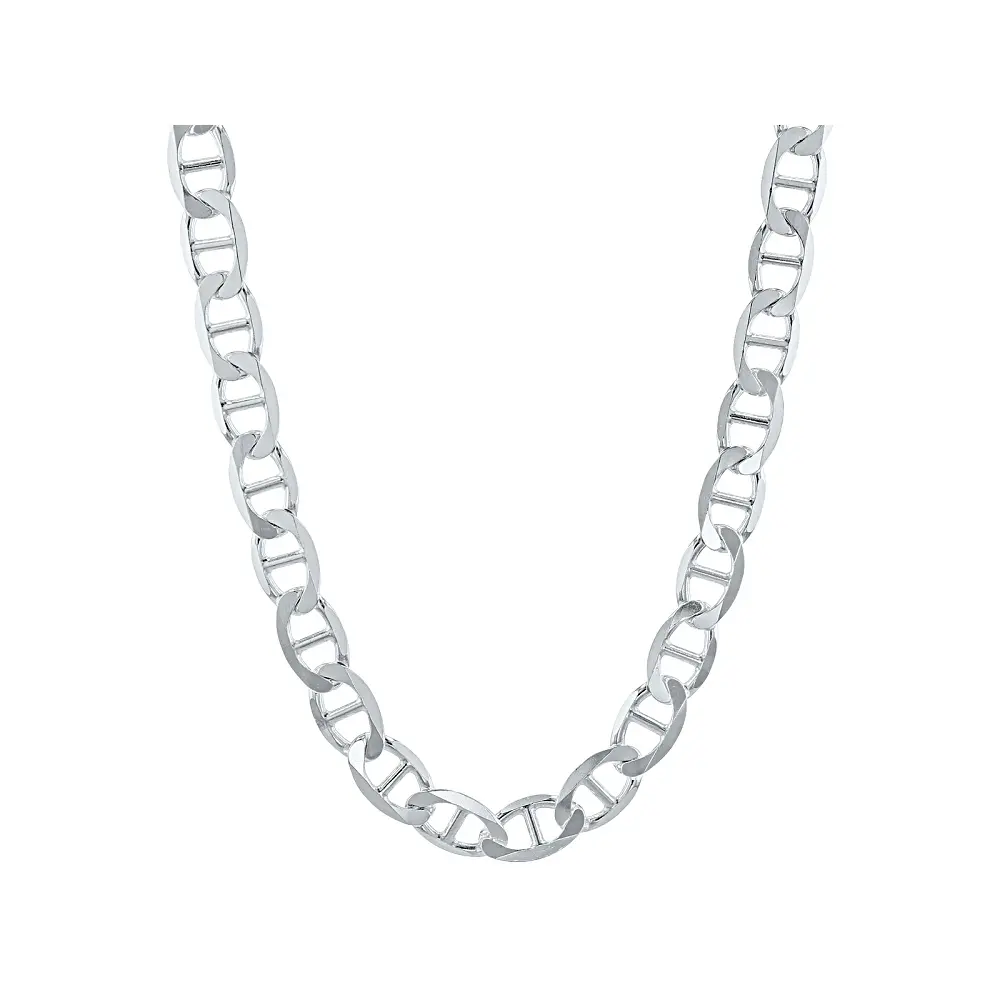 JTV Sterling Silver Flat Mariner 22 Inch Chain